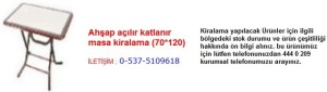 İstanbul ahşap açılır katlanır masa kiralama İletişim Tlf ; 0 544 929 08 35