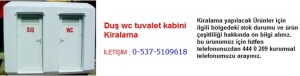 İstanbul duş wc tuvalet kabini kiralama İletişim Tlf ; 0 544 929 08 35