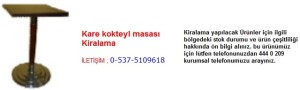 İstanbul kare kokteyl masası kiralama İletişim Tlf ; 0 544 929 08 35