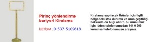 İstanbul pirinç yönlendirme bariyeri kiralama İletişim Tlf ; 0 544 929 08 35